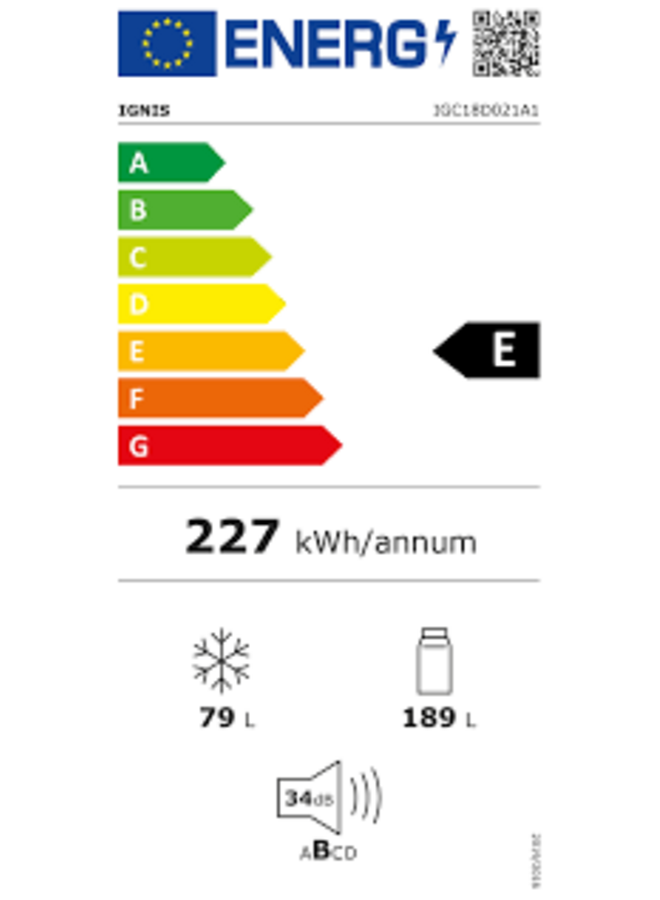 Indesit IGC18D021A1 | Inbouw koelvresicombinatie | 178 cm