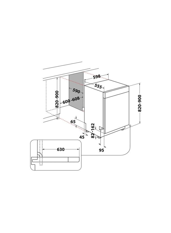 Bauknecht BKSV1 UAM | Onderbouw vaatwasser | A label | RVS
