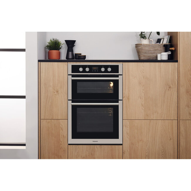 Hotpoint ( Bauknecht ) Hotpoint DKD5 841 J C IX Inbouw Dubbele Oven RVS | 112 Liter | Multifunctioneel