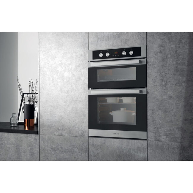 Hotpoint ( Bauknecht ) Hotpoint DKD5 841 J C IX Inbouw Dubbele Oven RVS | 112 Liter | Multifunctioneel