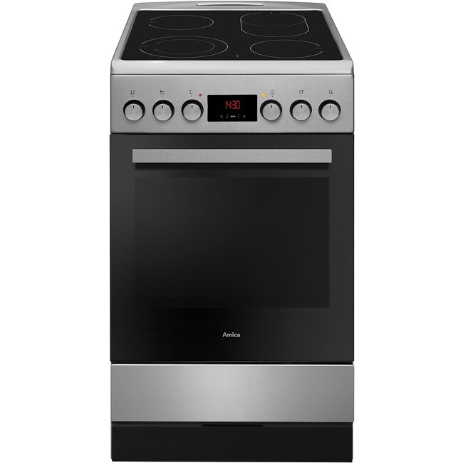 Amica SHC 903 001 E | Keramisch fornuis | 50 cm | RVS