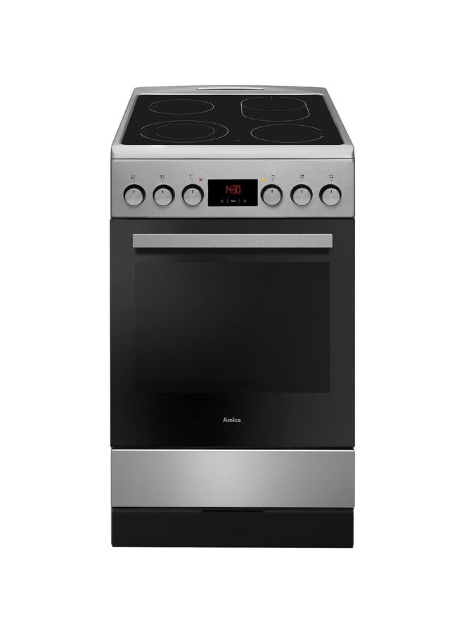 Amica SHC 903 001 E | Keramisch fornuis | 50 cm | RVS