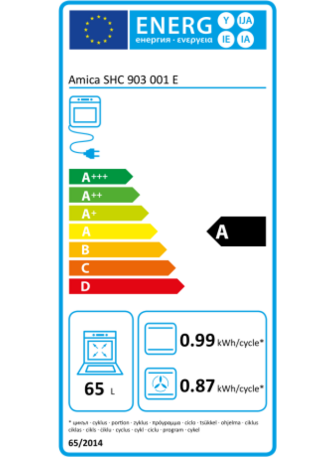 Amica SHC 903 001 E | Keramisch fornuis | 50 cm | RVS