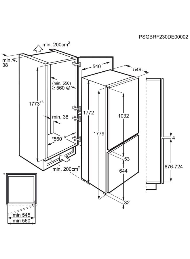 AEG SCE618E5TS  | Inbouw koelvriescombinatie | 178 cm | Nofrost
