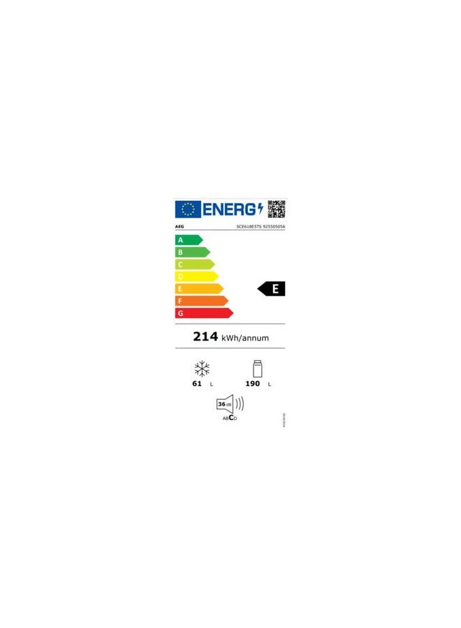 AEG SCE618E5TS  | Inbouw koelvriescombinatie | 178 cm | Nofrost