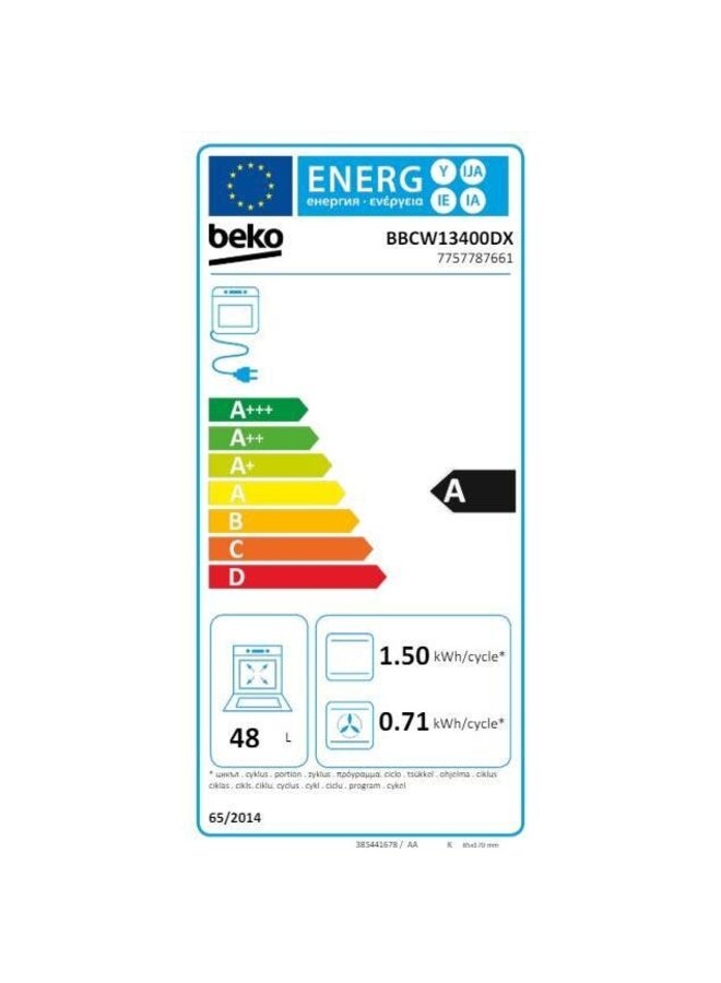 Beko BBCW13400DX | Inbouw oven met magetron | 45 cm | Zwart