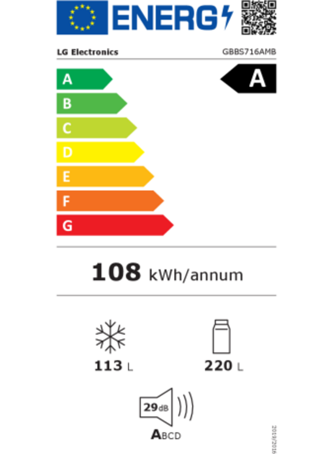 LG GBBS716AMB | Koelvriescombinatie | A | ThinQ | AI Fresh
