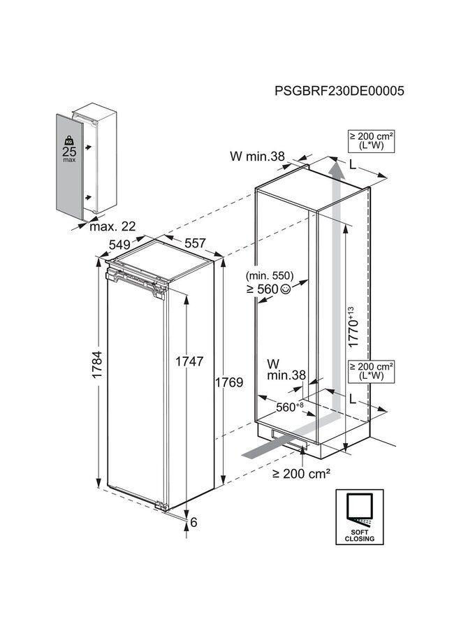 AEG TK6DS181EC | Inbouw koelkast | 178 cm | Deur op deur