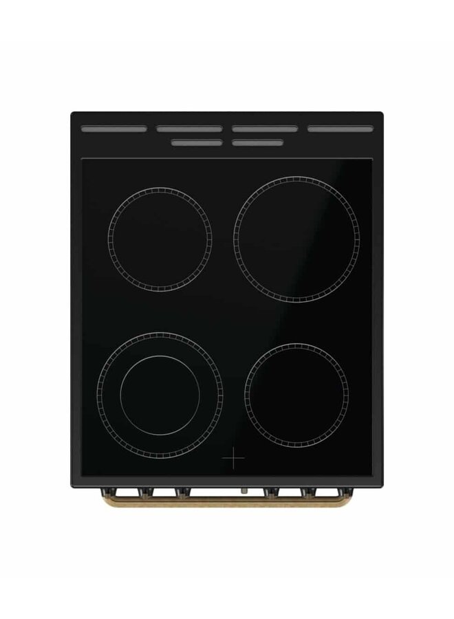 Gorenje GECS5B70CLB | Keramisch fornuis | Zwart Retro