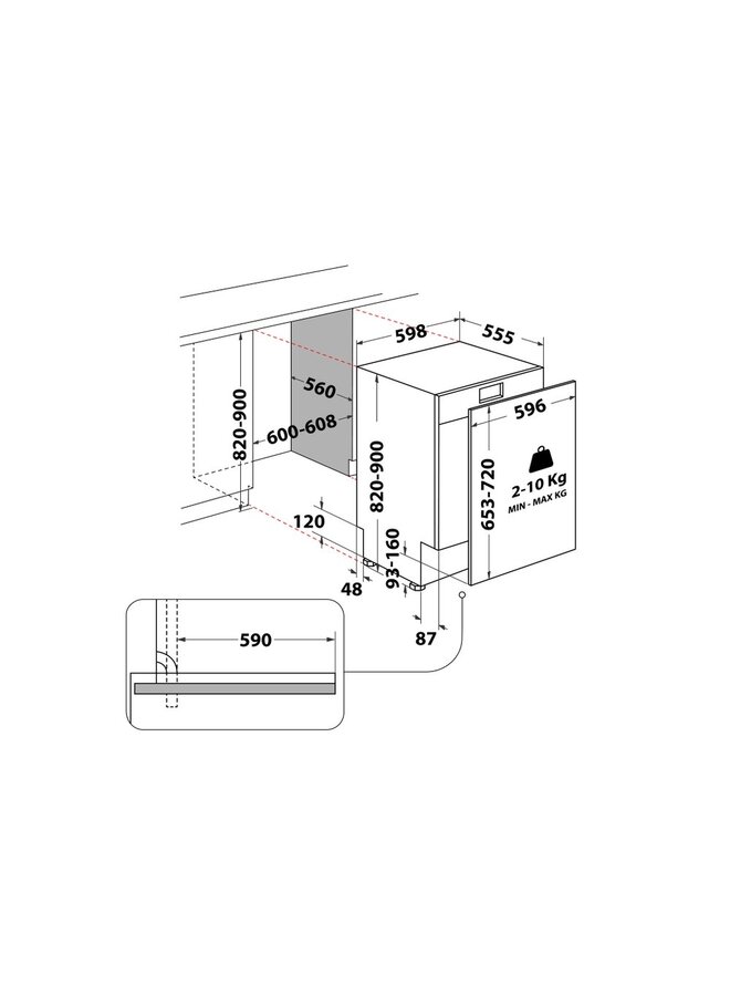 Bauknecht B2I HKD526 A | Inbouw vaatwasser