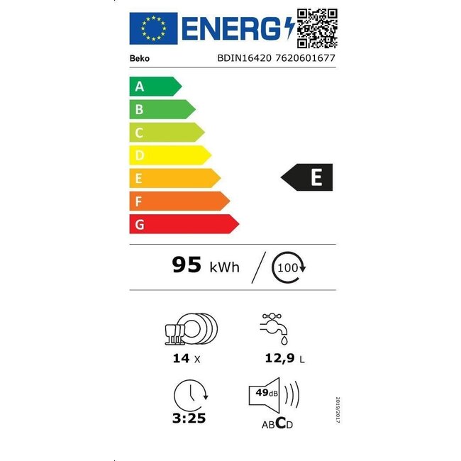 Beko   BDIN16420 | Inbouw vaatwasser | 60 cm