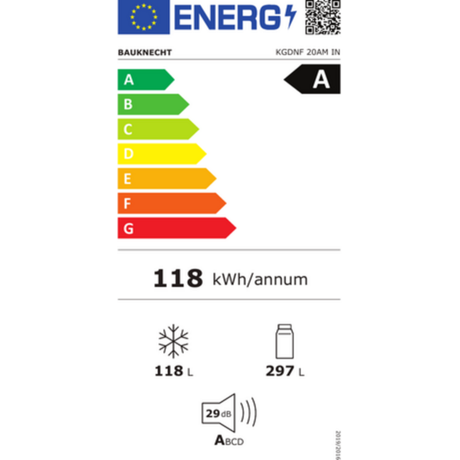 Bauknecht KGDNF 20AM IN | Koelvriescombinatie | Energieklasse A