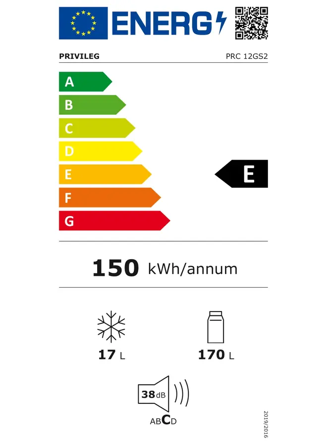 Privileg ( Bauknecht ) PRCI 12GS2 | Inbouw koelkast | 122 cm | Sleepdeur
