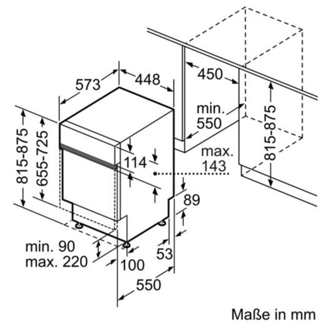 Bosch SPI2HKS42E | Half geintegreerde vaatwasser | 45 cm