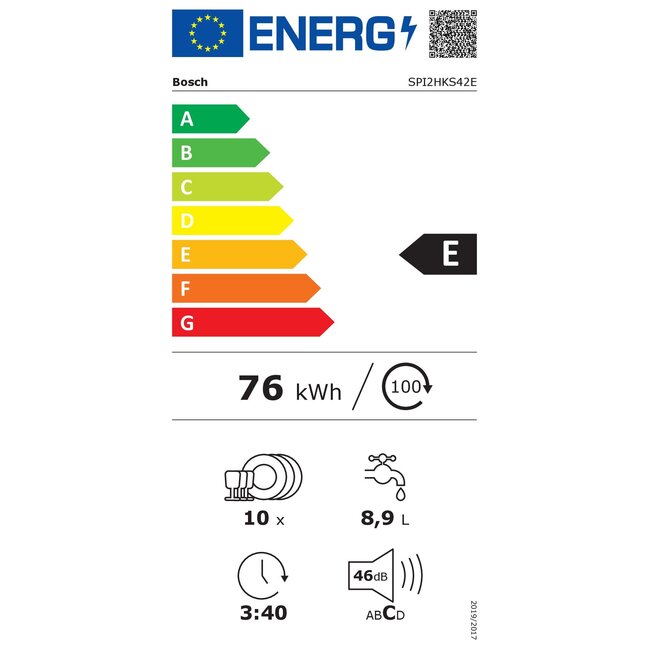 Bosch SPI2HKS42E | Half geintegreerde vaatwasser | 45 cm