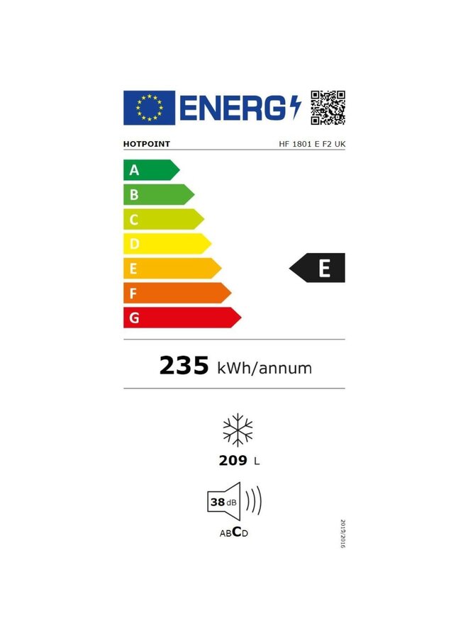 Hotpoint HF 1801 E F2 | Inbouw vriezer | 178 cm | Nofrost