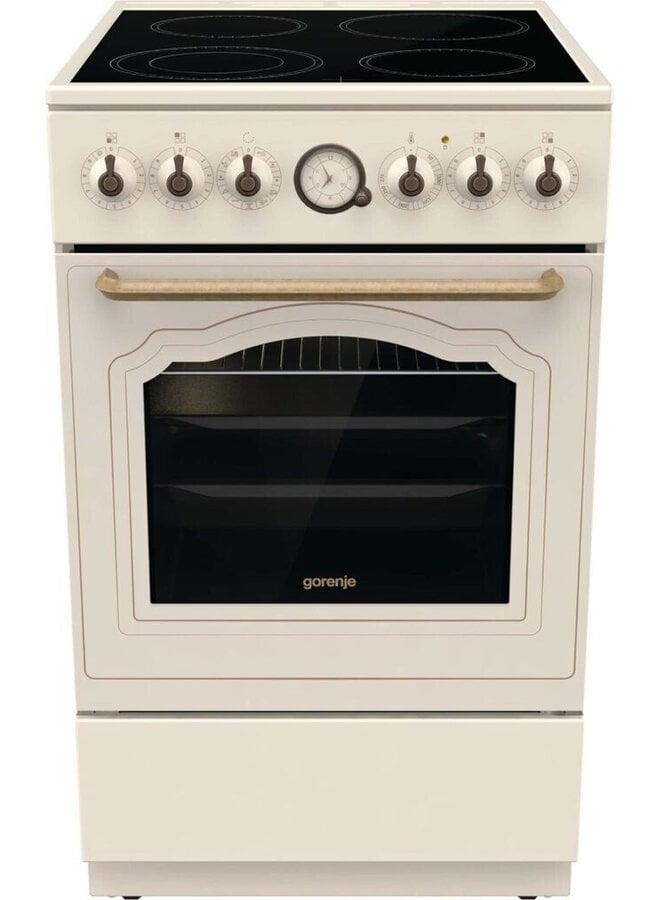 Gorenje GECS5B70CLI keramisch fornuis Beige Retro