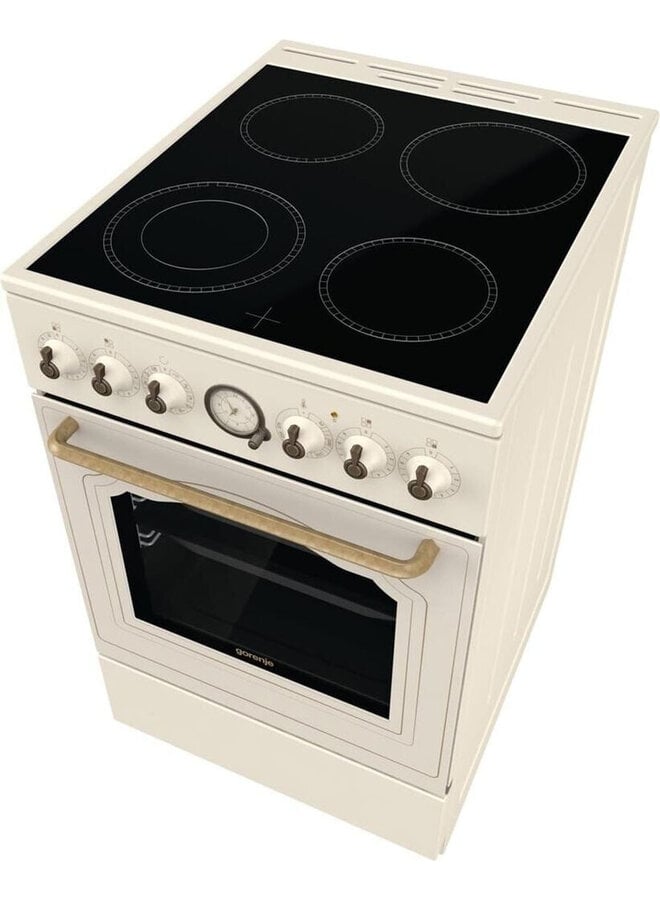 Gorenje GECS5B70CLI keramisch fornuis Beige Retro