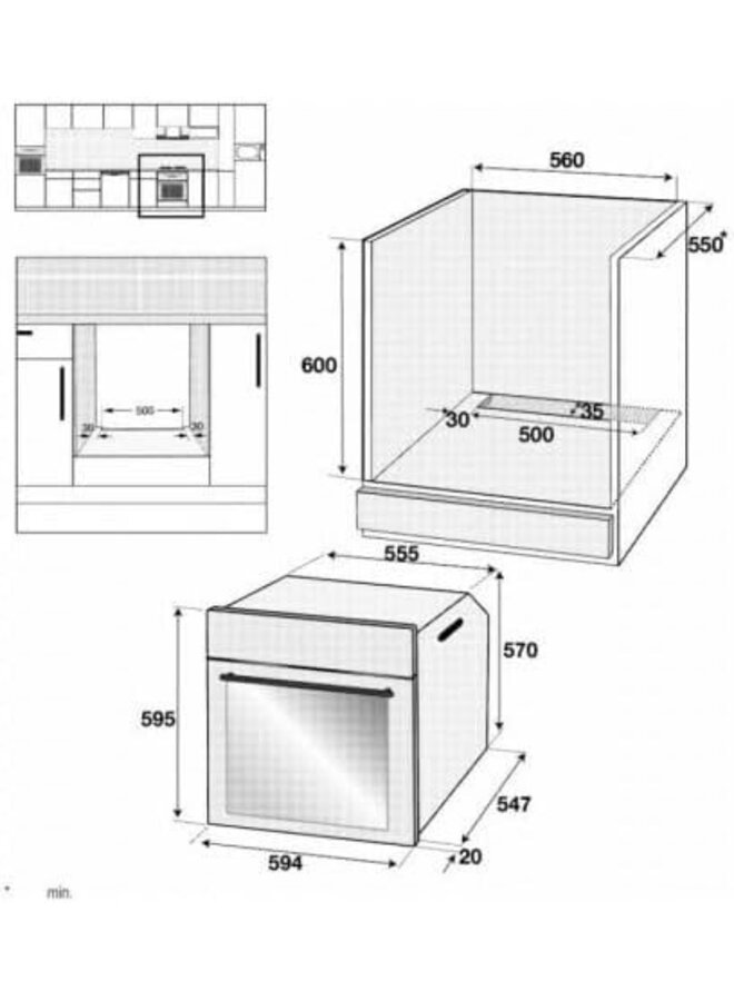 Beko BBIM13300X | Inbouw oven | 60 cm | Zwart/RVS