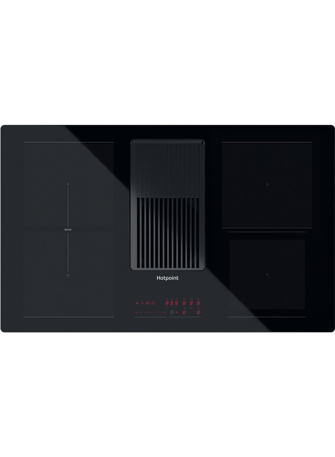 HOTPOINT PVH 92 B K/F KIT | Inductie kookplaat met afzuiging | 83 cm