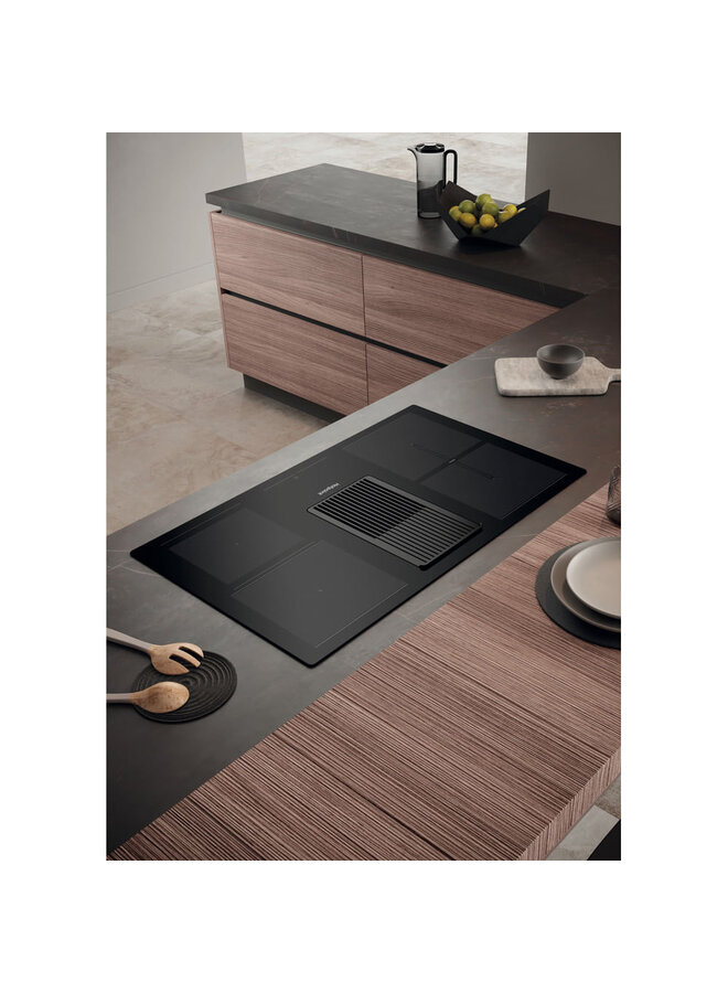 HOTPOINT PVH 92 B K/F KIT | Inductie kookplaat met afzuiging | 83 cm
