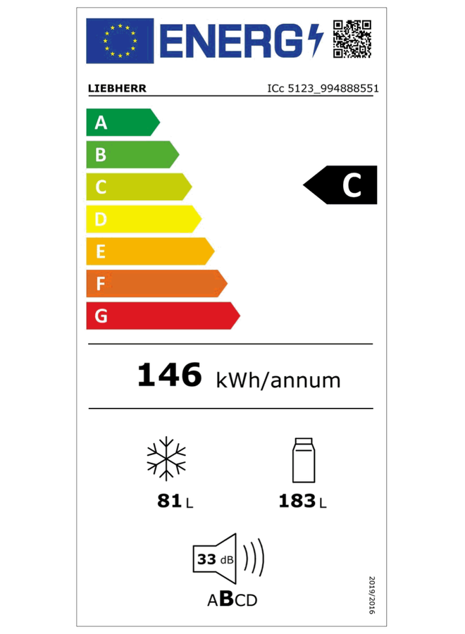 Liebherr ICc 5123  | Inbouw koelvriescombinatie | 178 cm | C