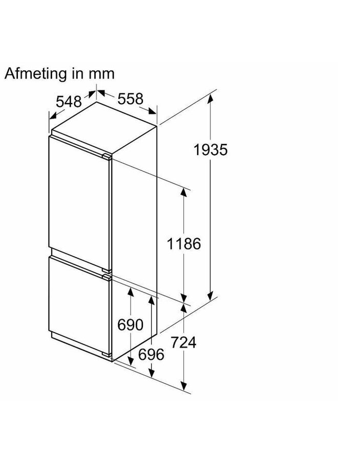 Siemens KI96NADC0 | Inbouw koelvriescombinatie | 193.5 cm | C