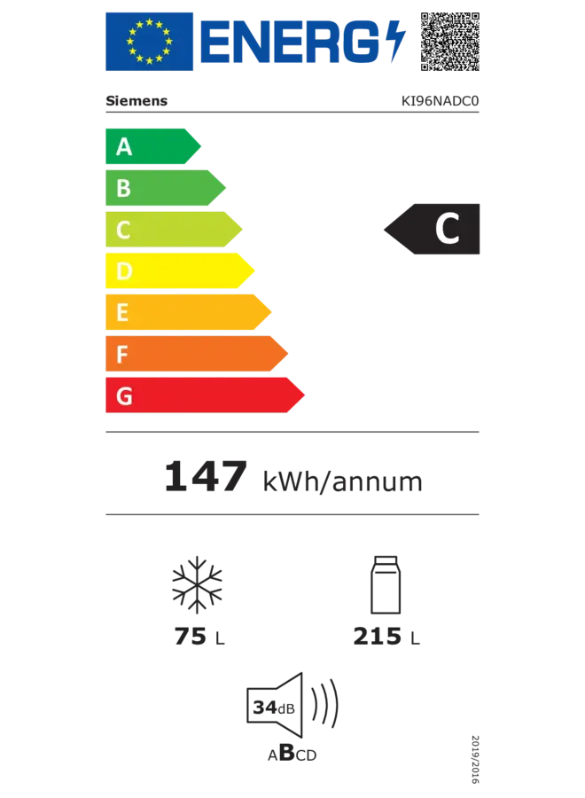 Siemens KI96NADC0 | Inbouw koelvriescombinatie | 193.5 cm | C