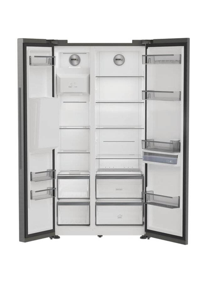 Bauknecht SBS IW D90 Pearl | Amerikaanse koelkast | RVS | D
