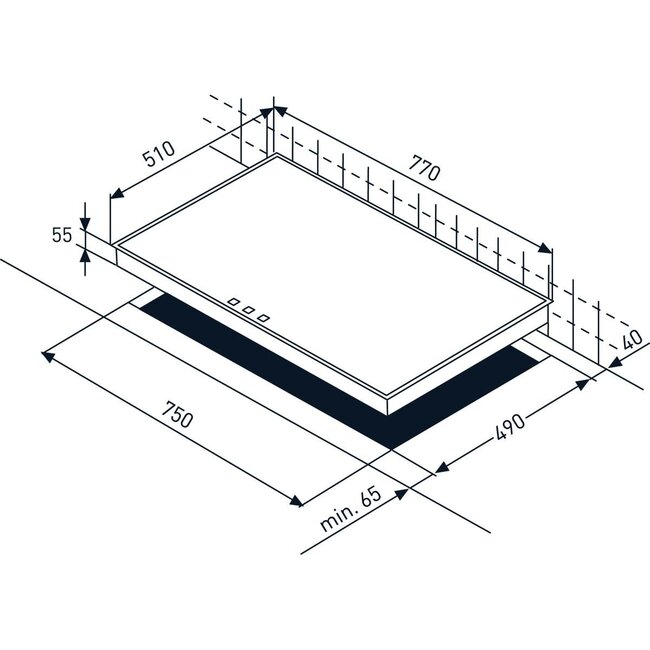 Grundig GIEI 824470 PE | Inductie kookplaat | 78 cm