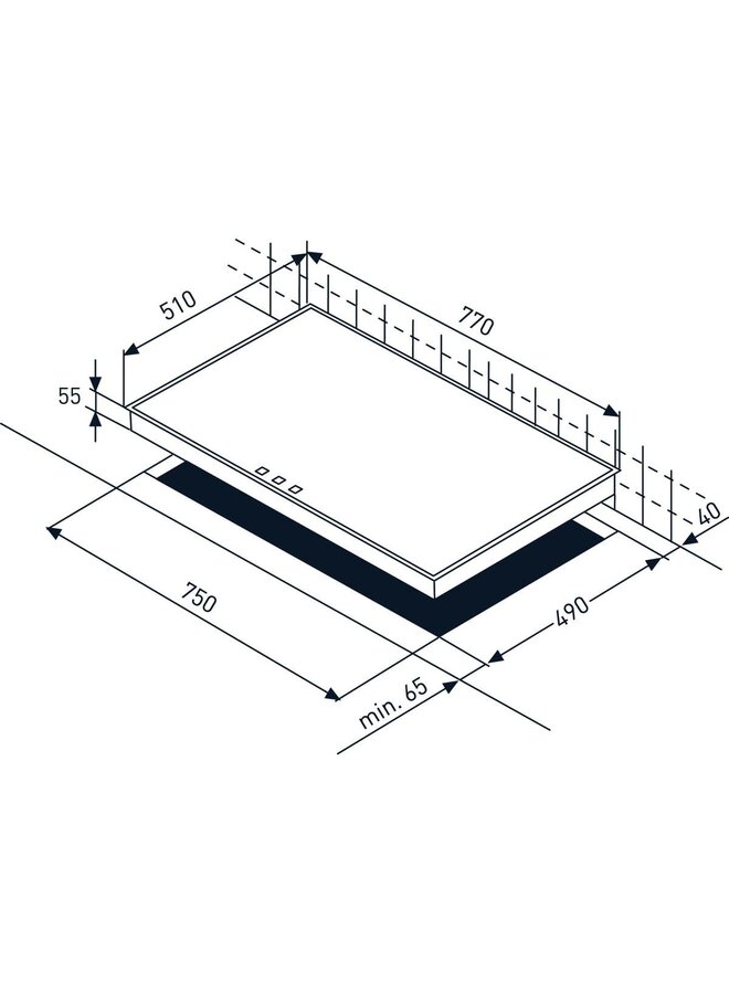 Grundig GIEI 824470 PE | Inductie kookplaat | 78 cm