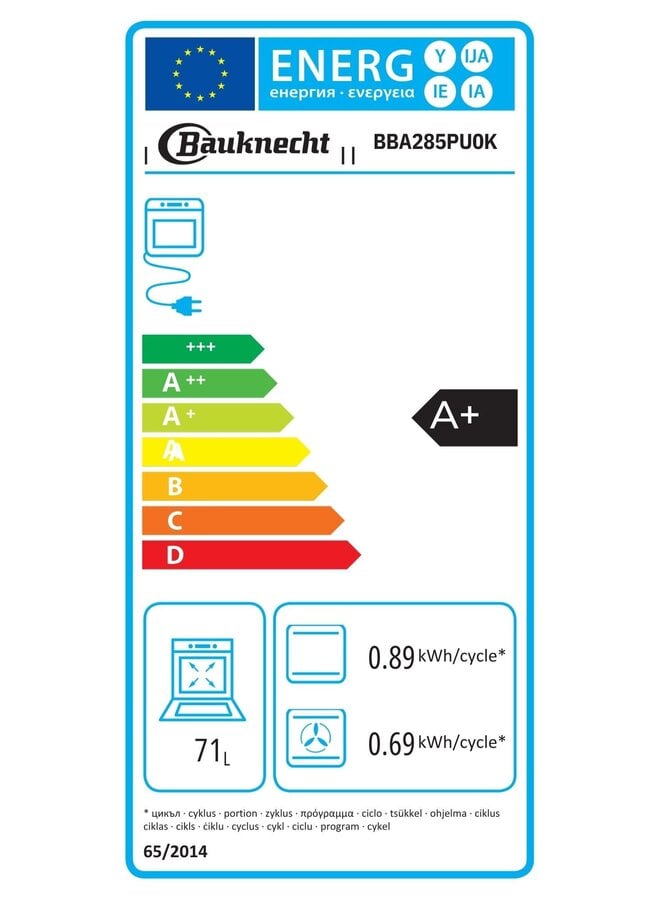 Bauknecht BBA285PU0K | Inbouw oven | 60 cm | Zwart