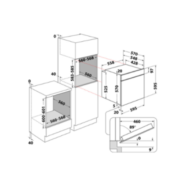Bauknecht BBA385HU0K | Inbouw oven | Zwart | 60 vm