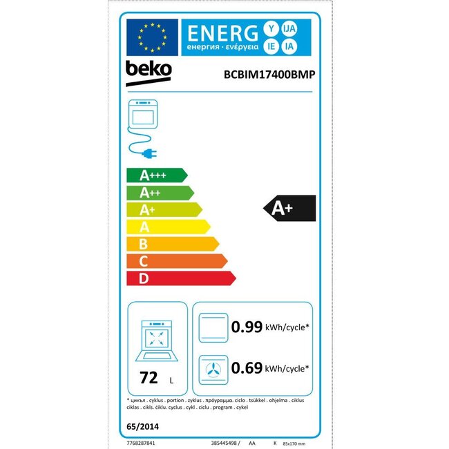 Beko BCBIM17400BMP | Inbouw oven | Zwart | AirFry