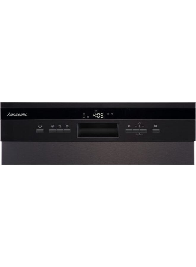 Hanseatic HD6B14B35E | Onderbouw vaatwasser | Zwart