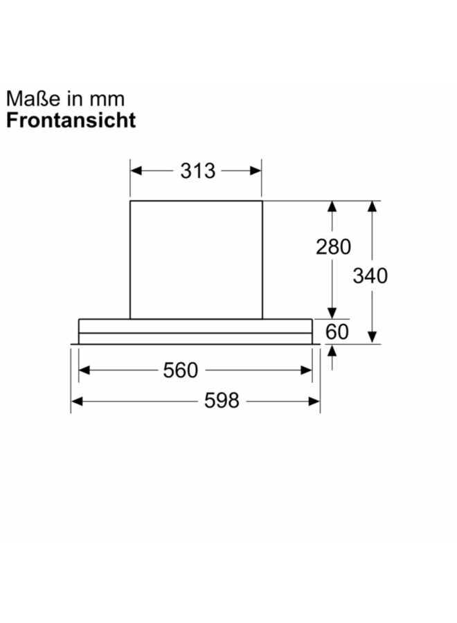 Neff D65XCC2S0 | Vlakscherm afzuigkap | 60 cm | MatZwart