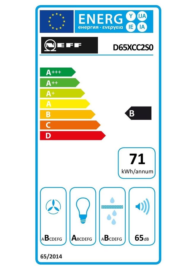 Neff D65XCC2S0 | Vlakscherm afzuigkap | 60 cm | MatZwart