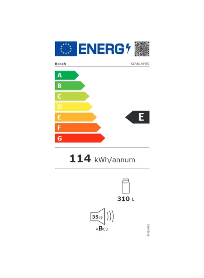 Bosch KIR81VFE0 | Inbouw koelkast | 178 cm | Deur op deur