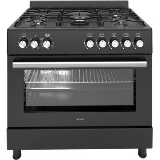 Wiggo WO-E909B ( BB ) Gasfornuis | 90 cm | Zwart