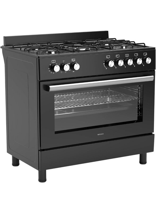Wiggo WO-E909B ( BB ) Gasfornuis | 90 cm | Zwart