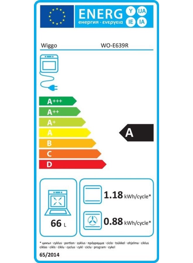 Wiggo WO-E639B (BB) | Gasfornuis | Zwart | 60 cm