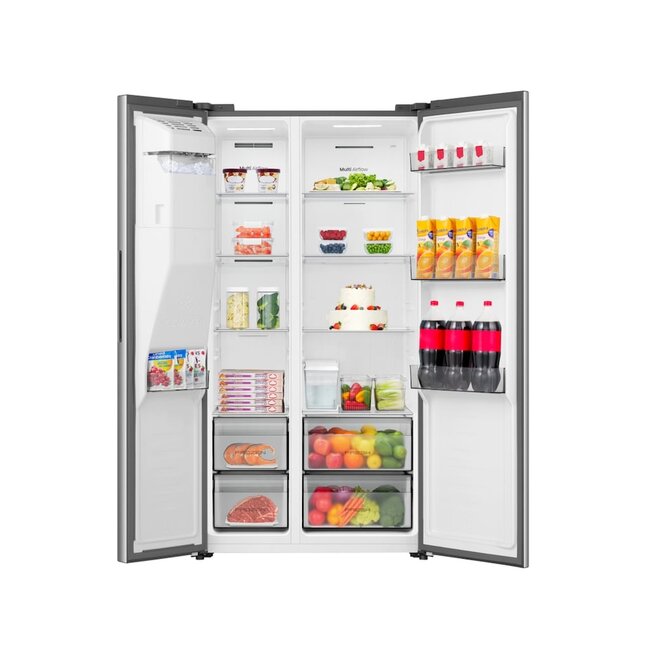 Hisense RS5P528STIE | Amerikaanse koelkast | RVS
