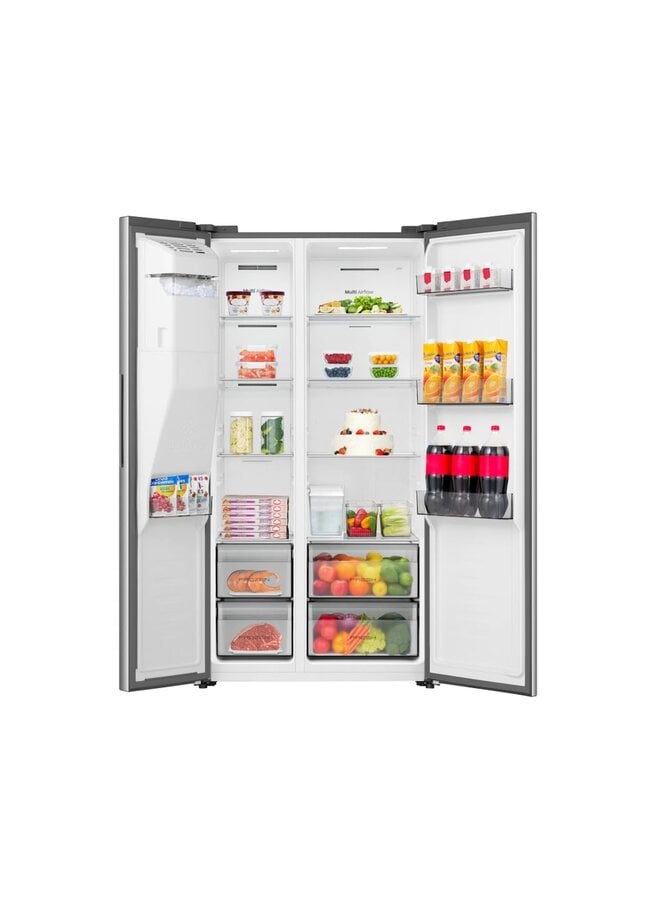 Hisense RS5P528STIE | Amerikaanse koelkast | RVS