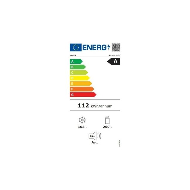 Bosch KGN392LAG | Koelvriescombinatie | RVS | 203 cm