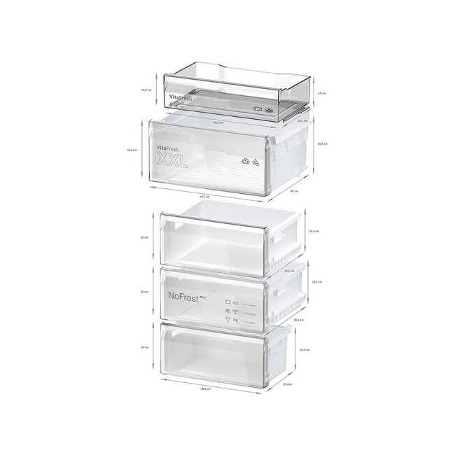 Bosch KGN392LAG | Koelvriescombinatie | RVS | 203 cm