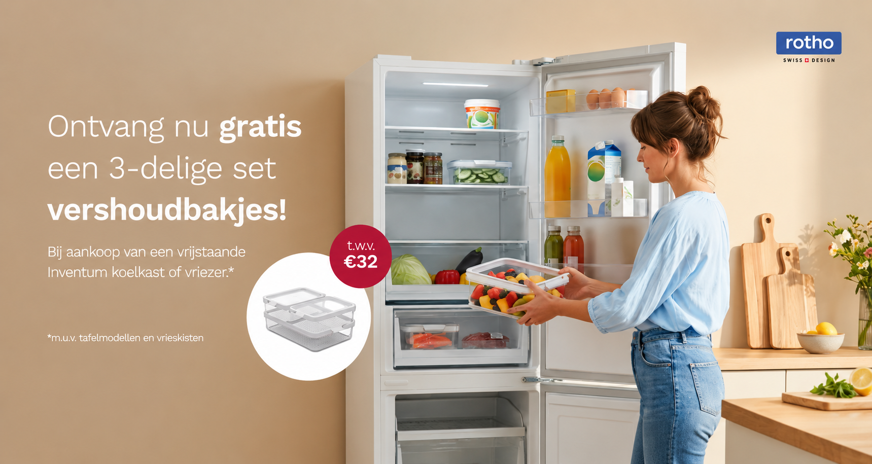 Inventum gratis vershoudbakjes actie