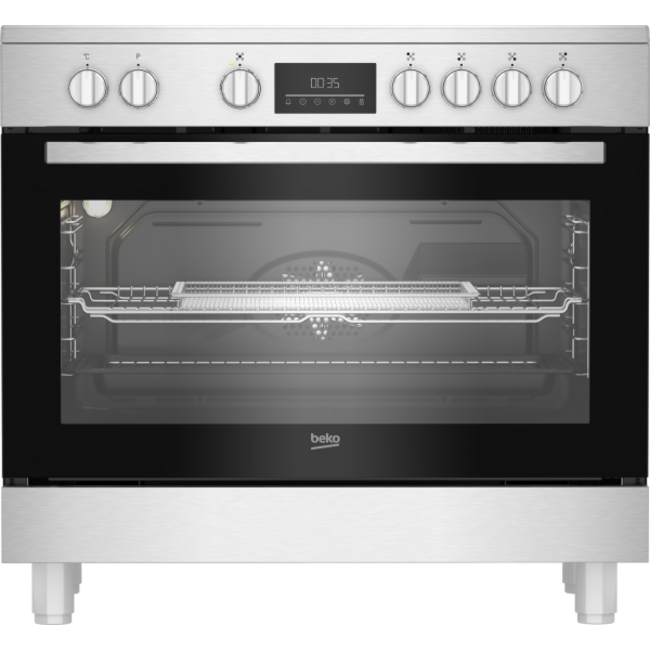 Beko BGM30203EX | Keramisch fornuis | 90 cm | RVS