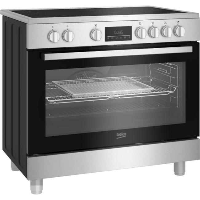 Beko BGM30203EX | Keramisch fornuis | 90 cm | RVS