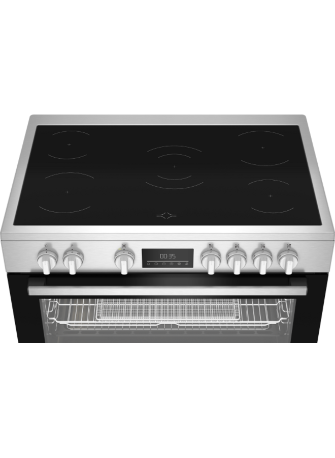 Beko BGM30203EX | Keramisch fornuis | 90 cm | RVS