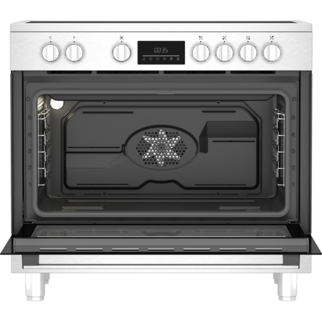 Beko BGM30203EX | Keramisch fornuis | 90 cm | RVS
